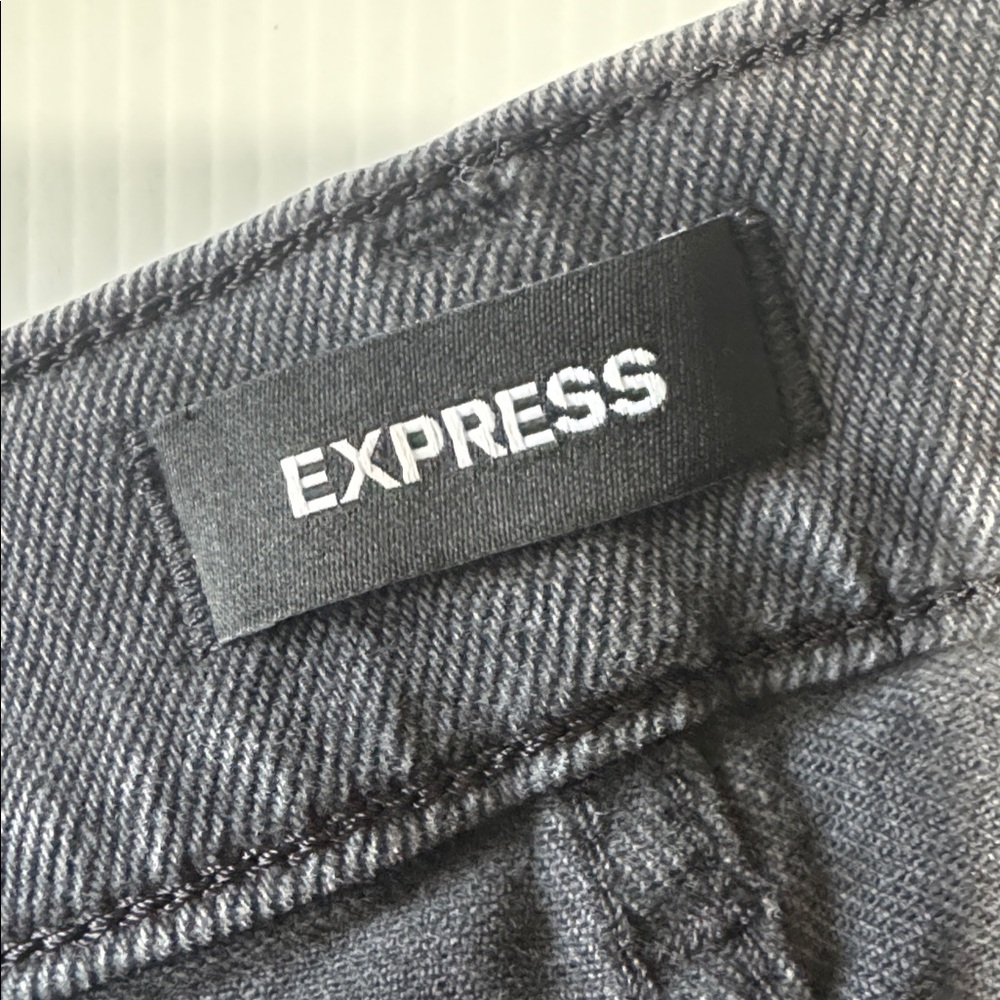 Express Modern Straight Super High Rise Gray Jeans Size 6R - Picture 6 of 8